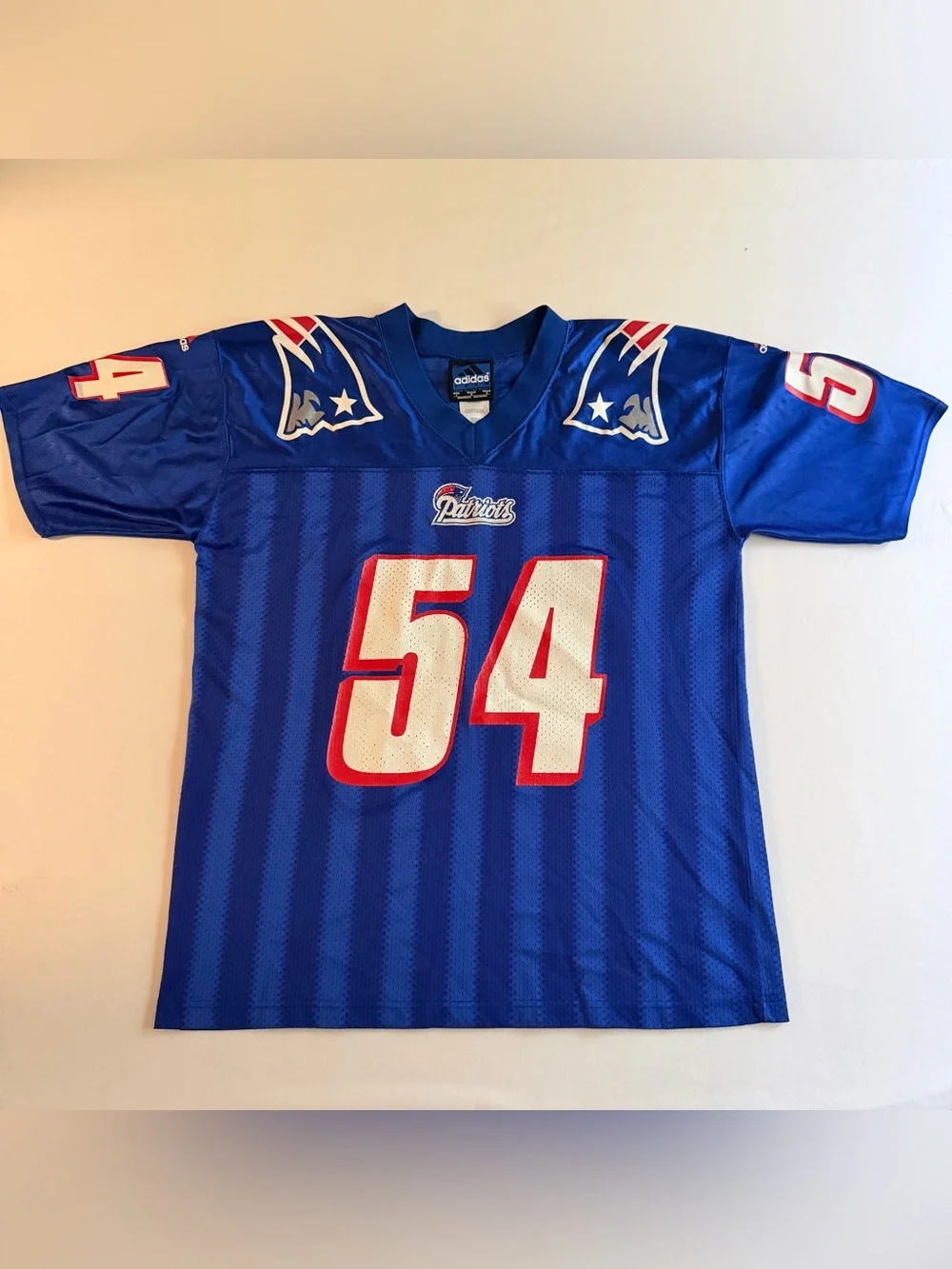 Adidas Team New England Patriots Tedy Bruschi Jersey Men L Mesh Vintage NFL #54